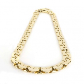 18k Yellow Gold Fancy Link Necklace